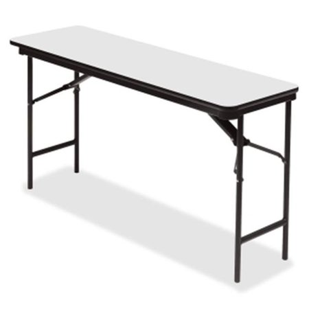 COMFORTCORRECT 18 x 60 in. Premium Wood Laminate Folding Table; Gray CO1190572